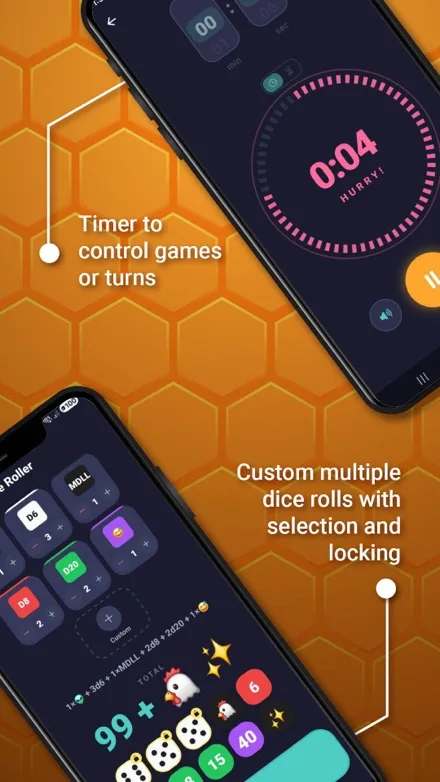 Timer and dice roller tools