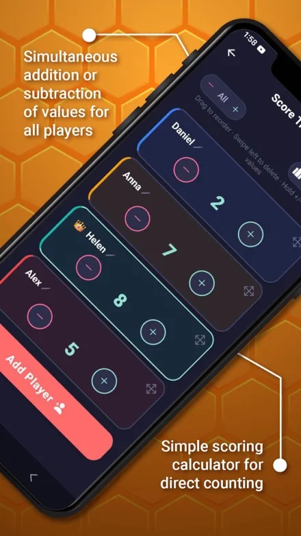 Score tracking with multiple players